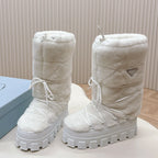 PR Fluffy Knee Boots